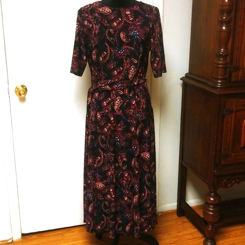 Anne Klein Dress Paisley design Cottagecore